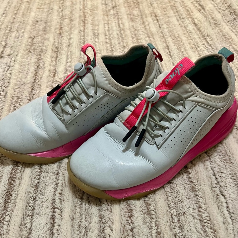 Ecco Women's Gray and Pink Sneakers